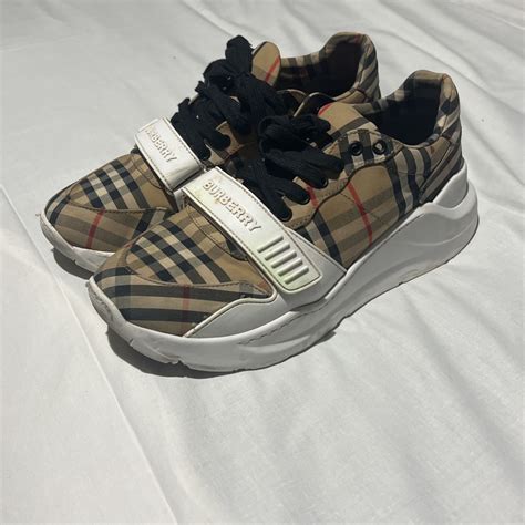 Burberry Men's Regis Check Trainer Sneakers 